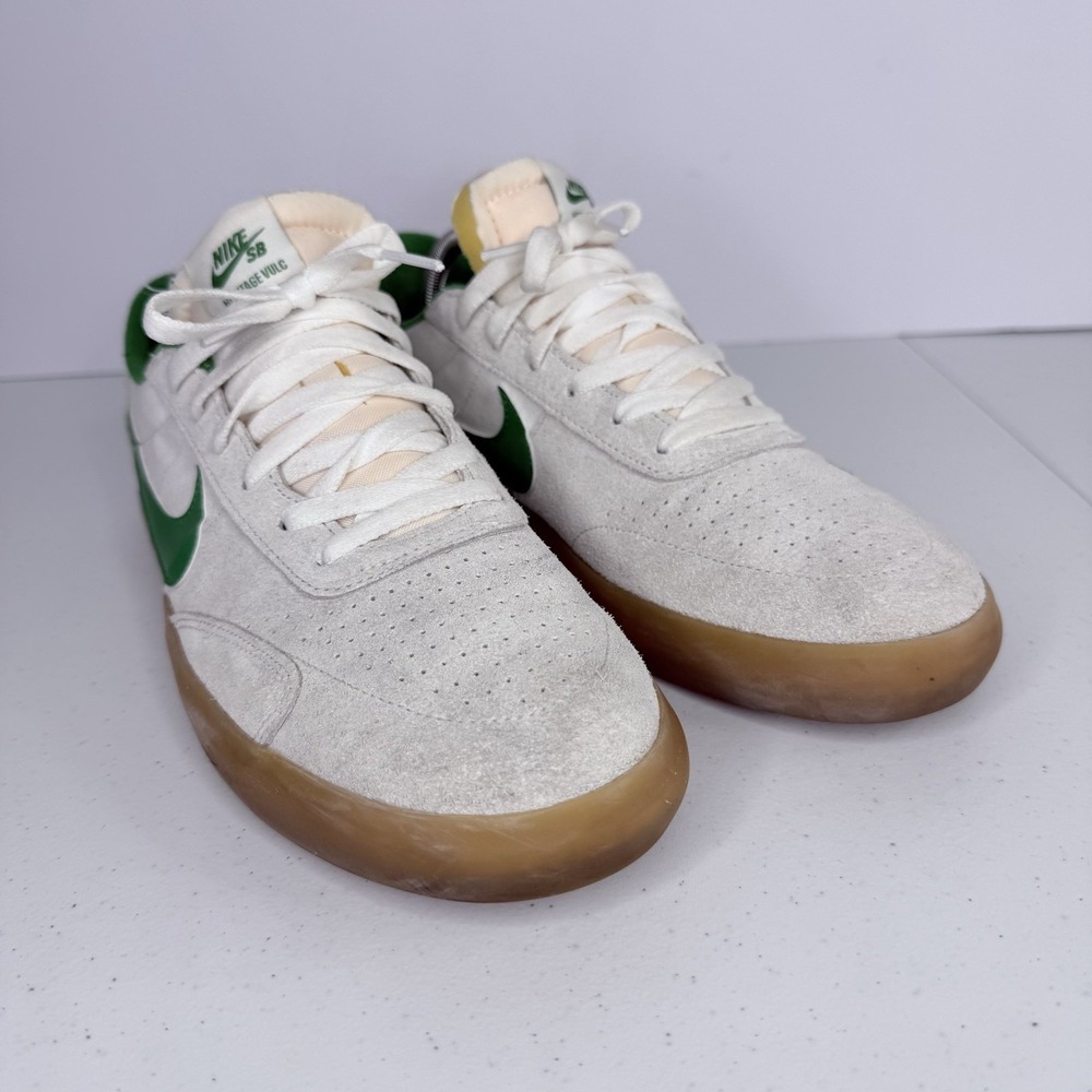 Nike SB Heritage VULC White Green Gum Skateboard Shoes CD5010-101 Men's Size 11 - Picture 2 of 11